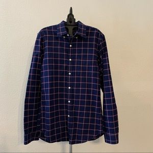 J. Crew Oxford Slim Fit Plaid Long Sleeve Button Up